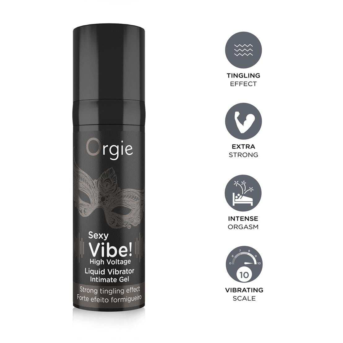 GEL STIMOLANTE lubrificante SEXY VIBE HIGH VOLTAGE salva preservativo orgie