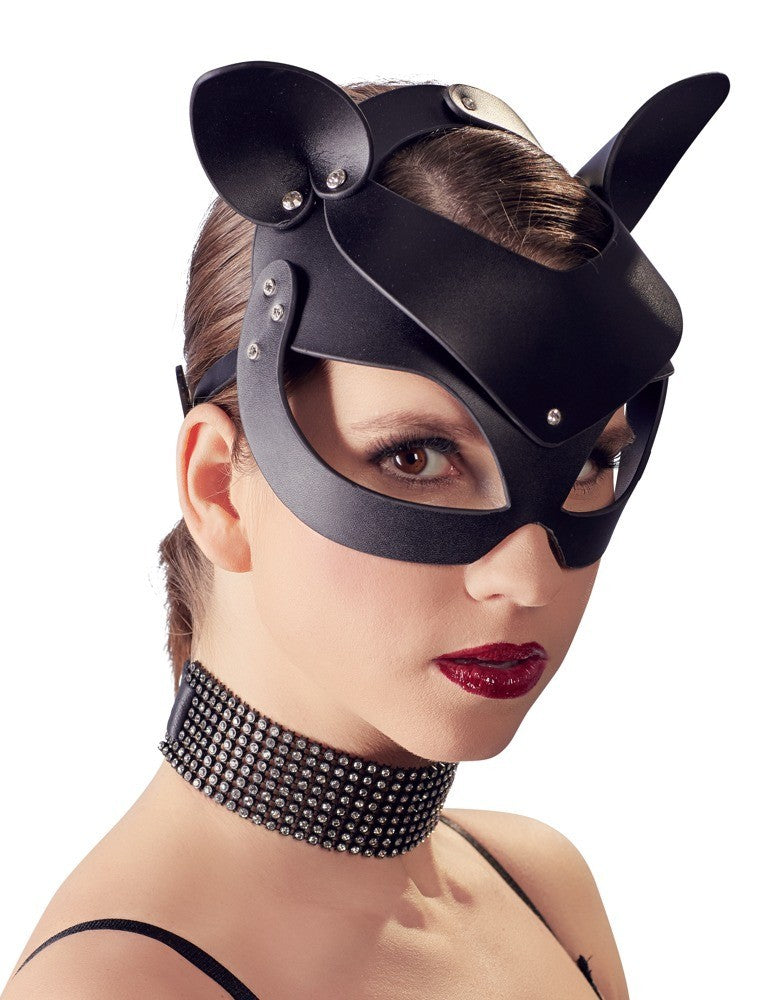 maschera head black mask cat