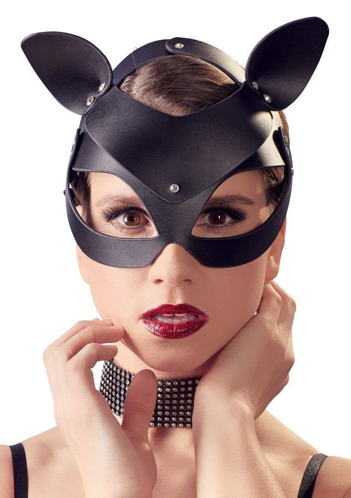 maschera head black mask cat